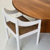 Set of two Carimate chairs by Vico Magistretti in white