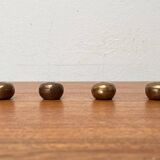 Brutalist Mid-Century Candle Holder in Bronze, 1960s, set of 6