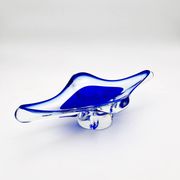 Lot vase and bowl - Josef Hospodka Chribska - Blue Sommerso - 1960