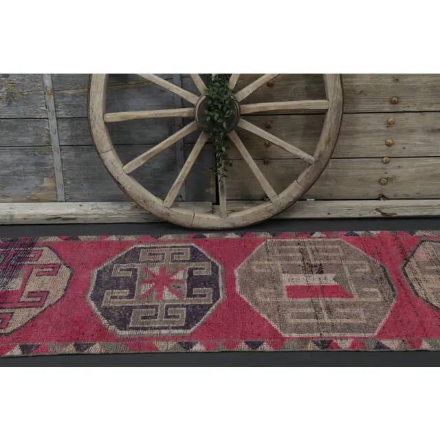 Tapis vintage turc en laine et coton noué à la main, années 1970