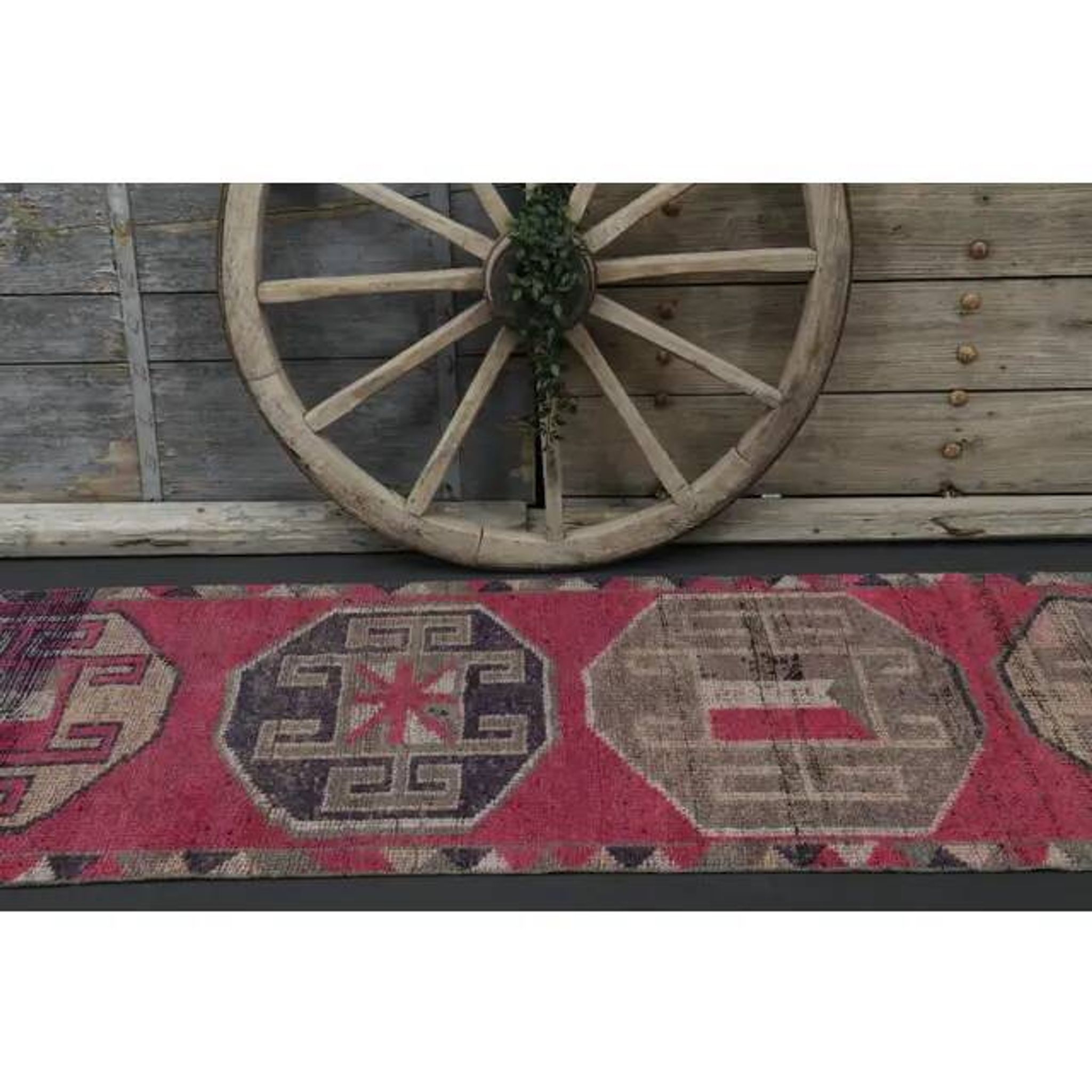 Tapis vintage turc en laine et coton noué à la main, années 1970