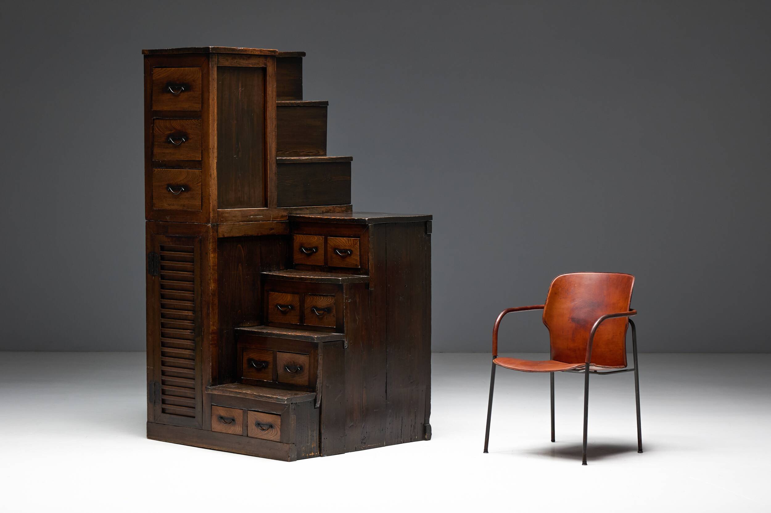 Kaidan Tansu Japanese stair chest, Japan, 19th century