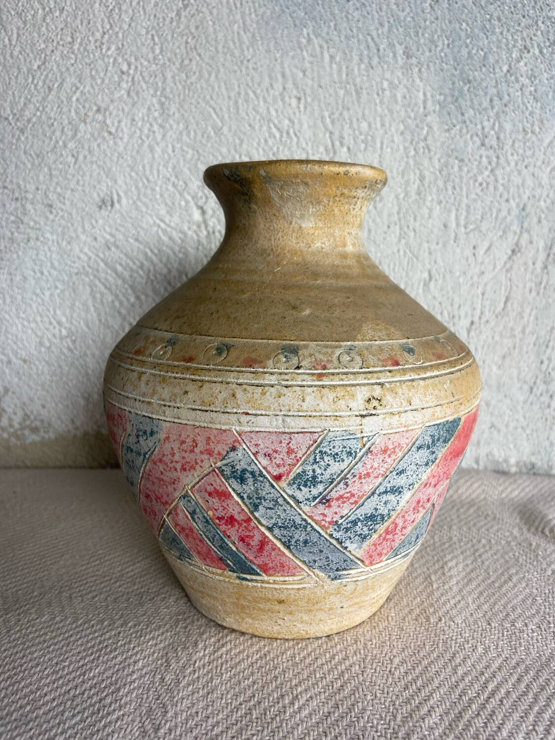 Colorful ethnic vase