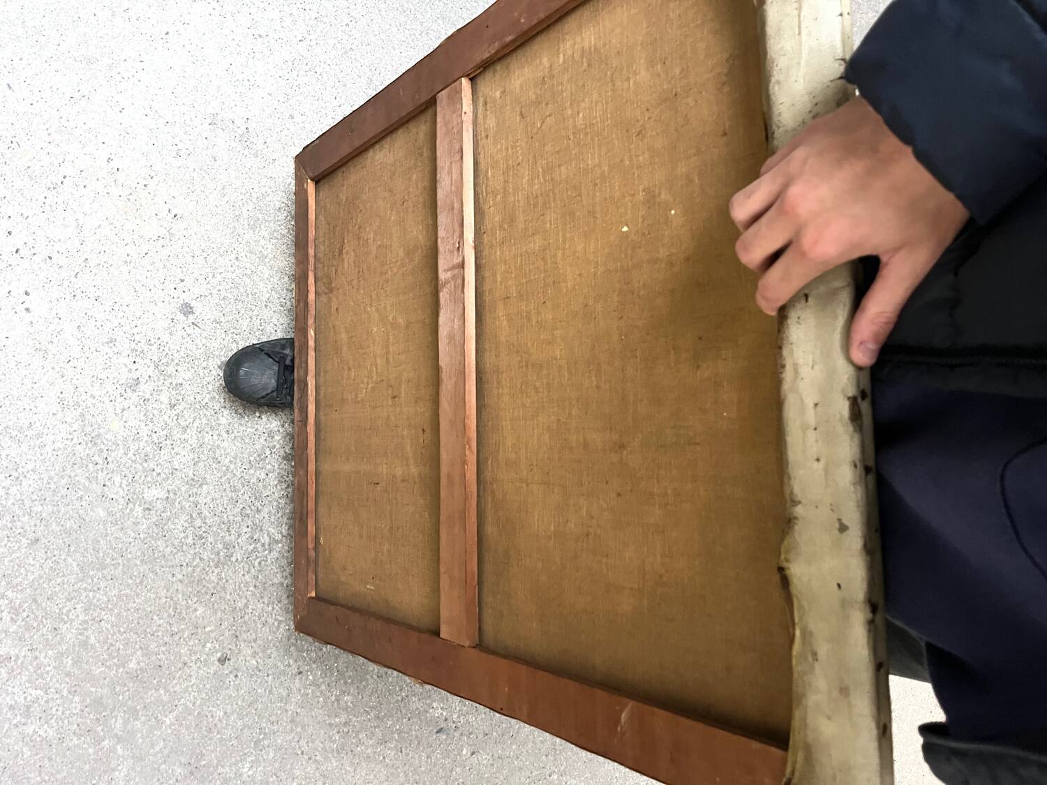 Vintage oil painting on canvas "still life with Japanese print"