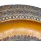 Assiette en bois sculptée à la main vintage des années 1960 - Motif floral et spirale complexes