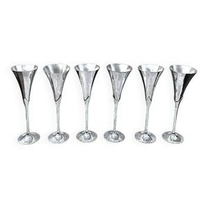 Série de six flûtes - champagne