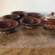 Set de 5 coupelles décors Marbeling vintage