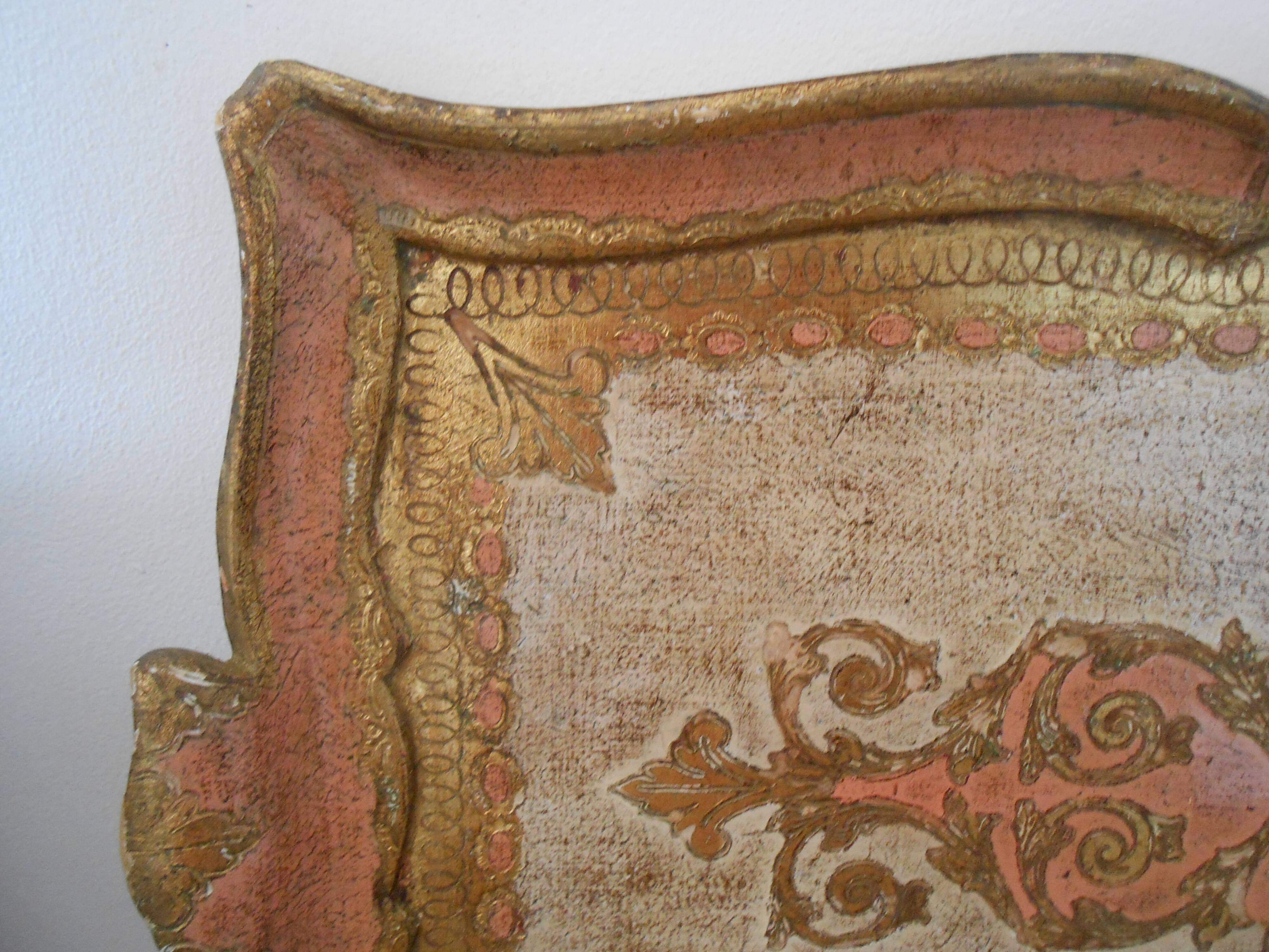 Florentine tray wooden