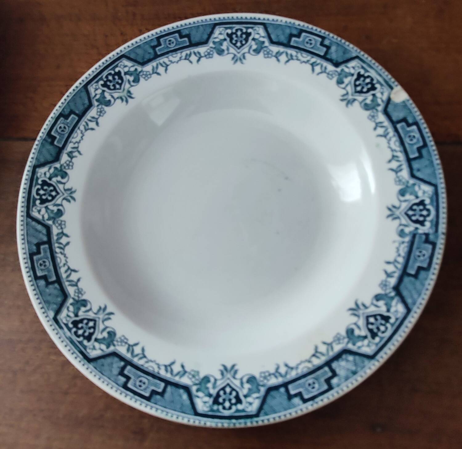 Set of 3 St Amay soup plates