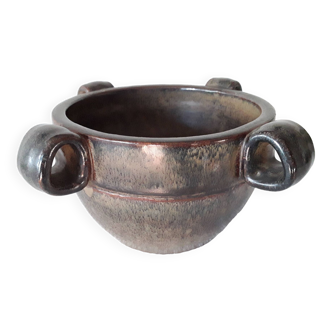 Vintage porcelain stoneware eared pot