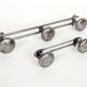 Pair of wall hooks in steel, industrial style, 1950s