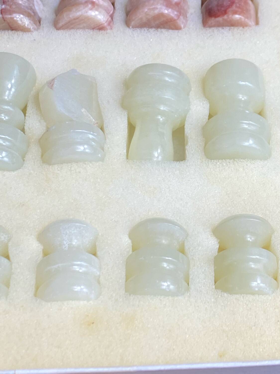 Marble and onyx chess set