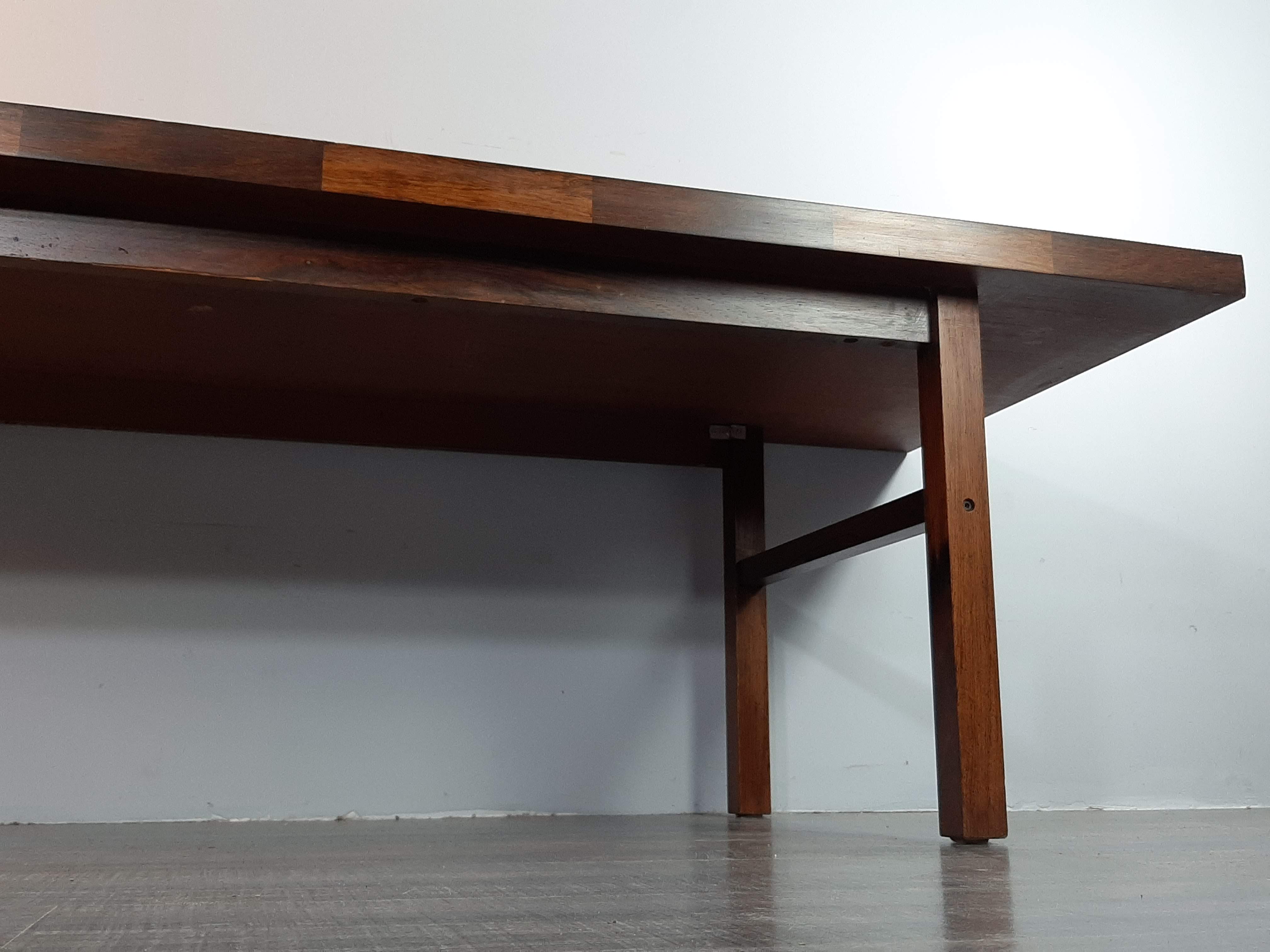 Large Table Bass in Palissandre, Vintage Scandinavian 1960s