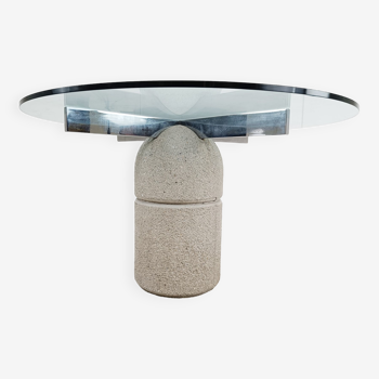 Paracarro dining table by Giovanni Offredi for Saporiti 1970s