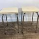 Pair of vintage stools, white formica and chrome
