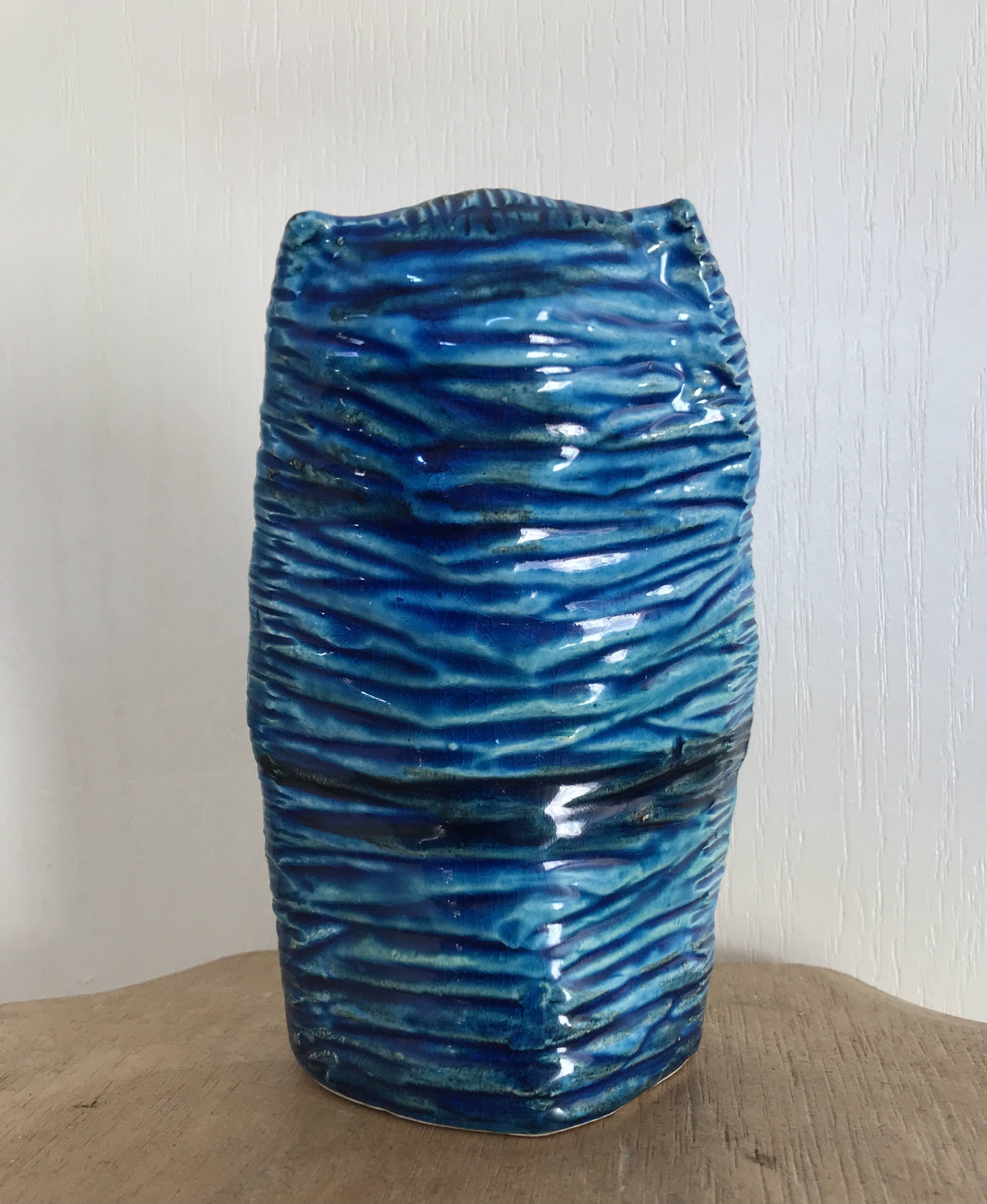 Ceramic OWL Rimini Blu by ALDO LONDI for BITOSSI, Italy