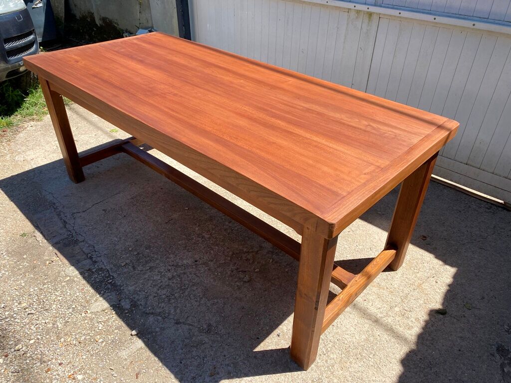 Solid oak dining farmhouse table 1980