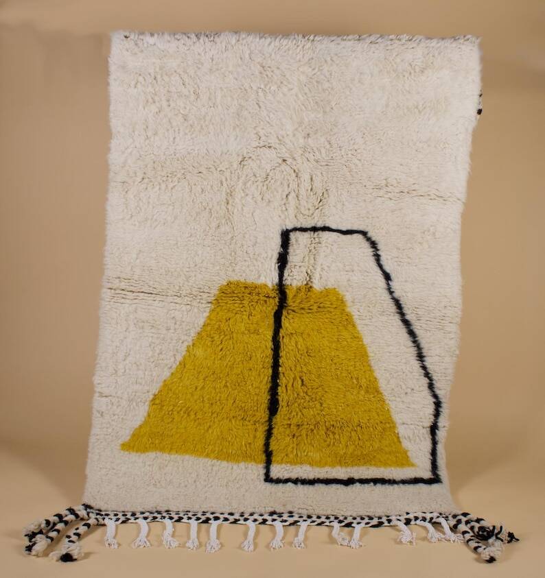Tapis beni ouraine fait main traditionnelle taille 150 x 250 cm