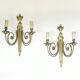 Pair of bronze wall sconces in Louis XVI style