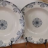 4 hollow iron earthenware plates, Mignon model, H & Cie