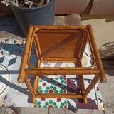 Small woven rattan table
