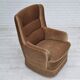 1960s, Danish high back armchair, original upholstery, green velour