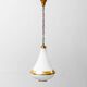 Lampadario a sospensione vetro opalino ottone anni ’50 vintage