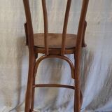 High chair in curved wood - mid. 20th century