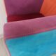 Multicolors swivel armchair