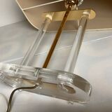 Plexiglass and brass lamp