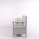 Swedish bench – grey painted – antique – painted pine – c. 1860s