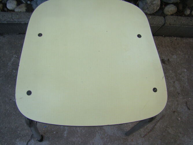 Chaise formica jaune vintage 60