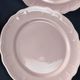 8 vintage dessert plates Salins powder pink
