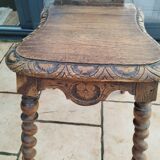 Paire de chaises brutaliste alsaciennes ancienne