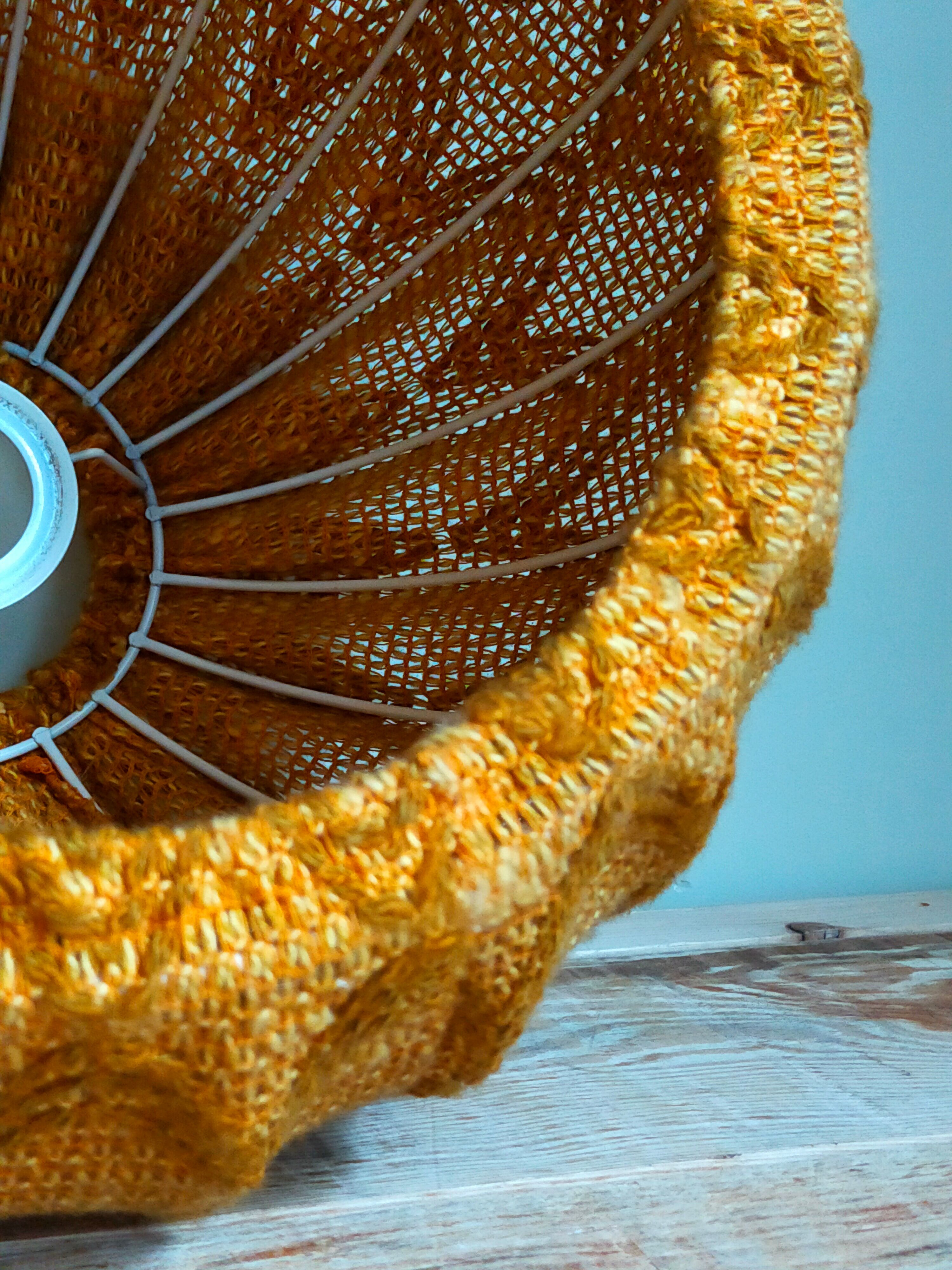 Vintage knit lampshade pendant lamp