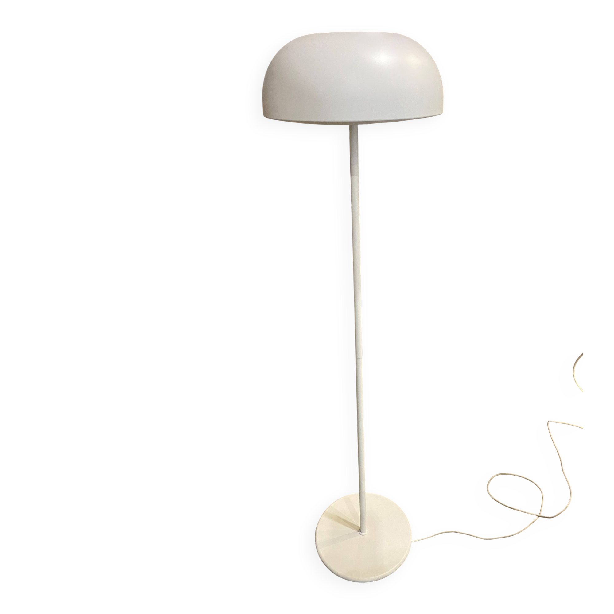 Ikea Nymane mushroom floor lamp TYP G1706 in white metal, 1990