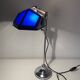 Pirouett vintage 1930 Art Deco blue chrome lamp - 50 cm