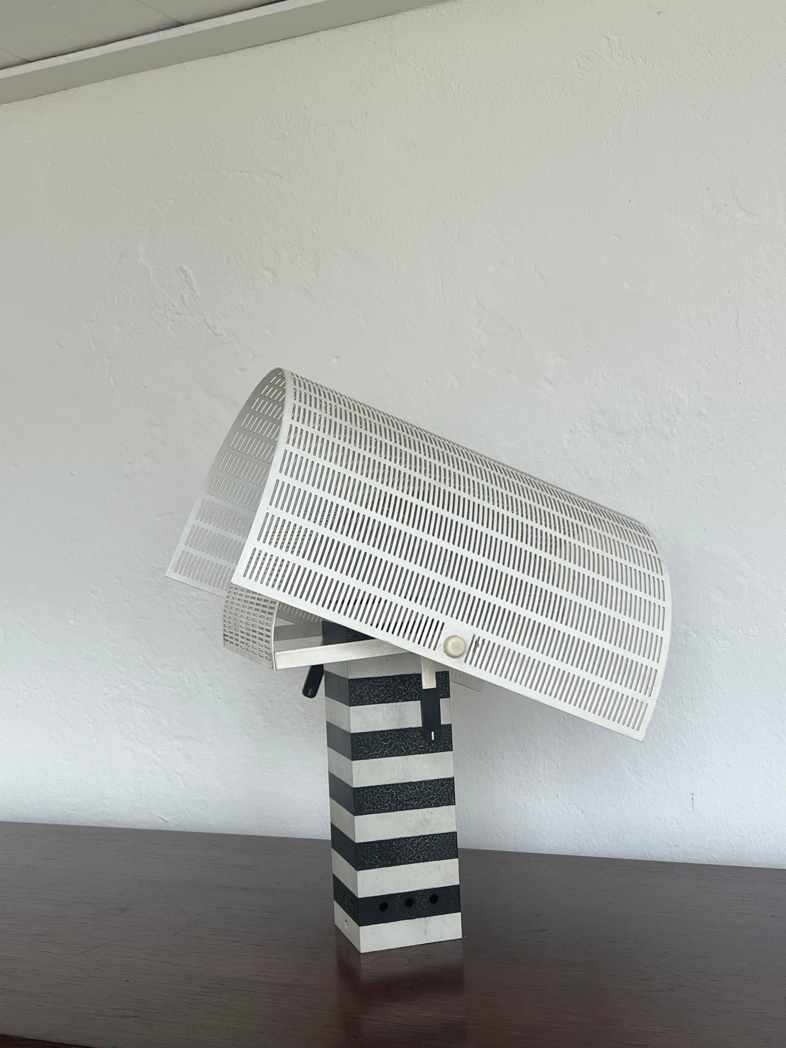 Postmodern Vintage Black White wall Lamp Shogun Mario Botta Artemide 1986 Italy