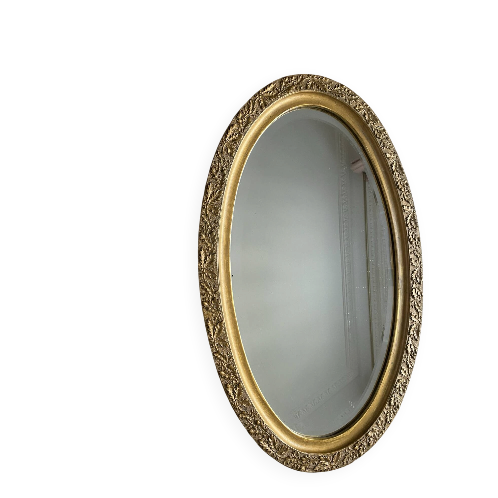 Vintage oval mirror style Louis XVI