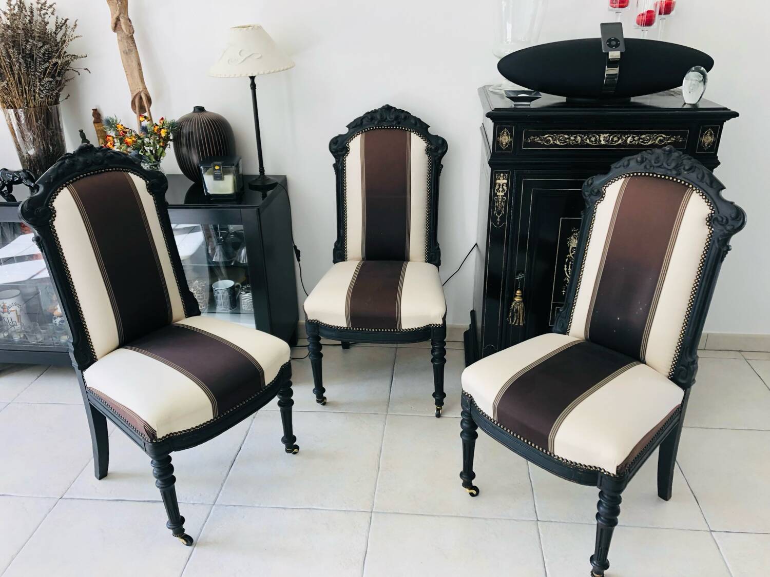3 Napoleon III chairs