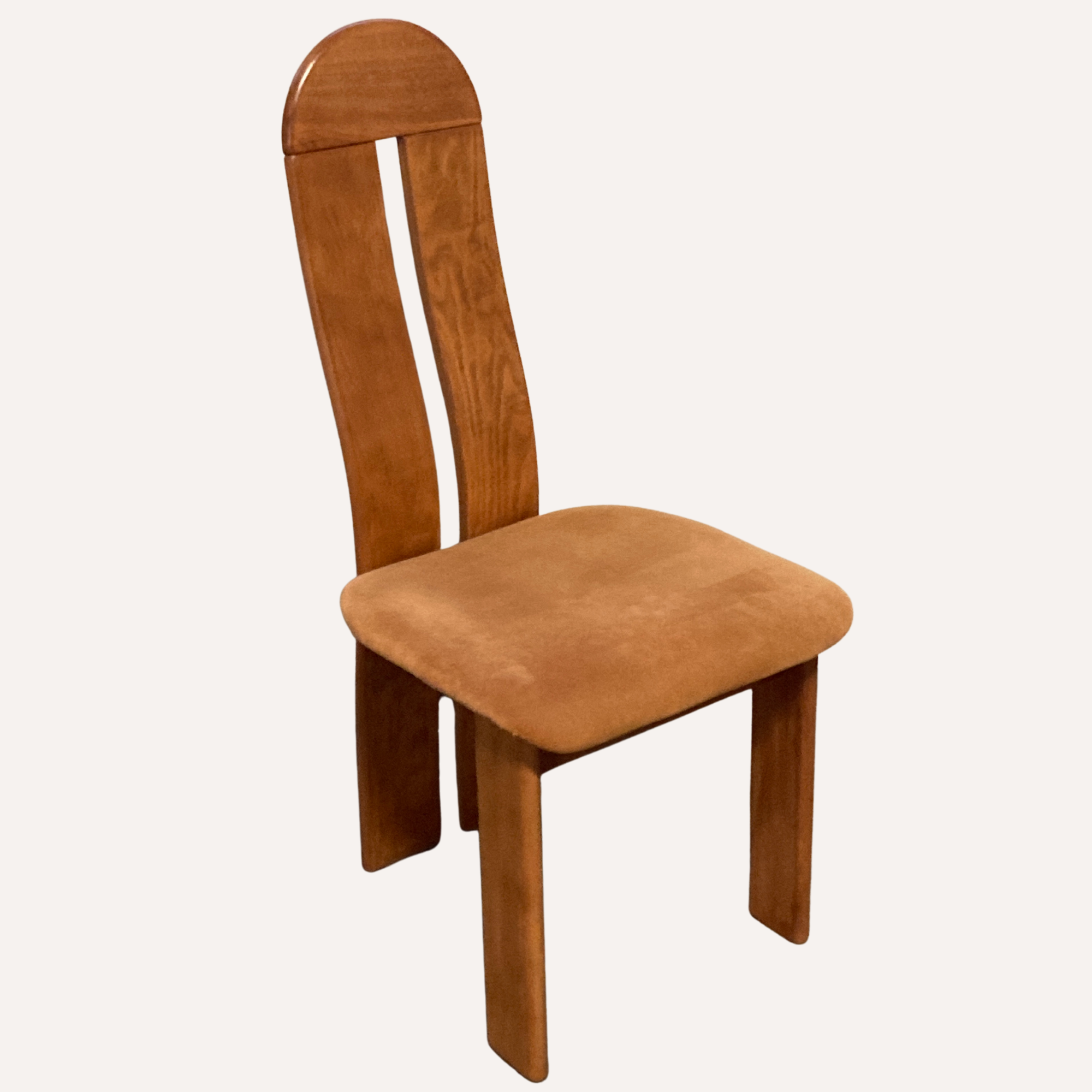 Organic brutalist modernist Dutch design dining chairs set of 6. 1970s - 1980s