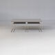 90s coffee / nesting table stainless steel foot and trespa top set/3