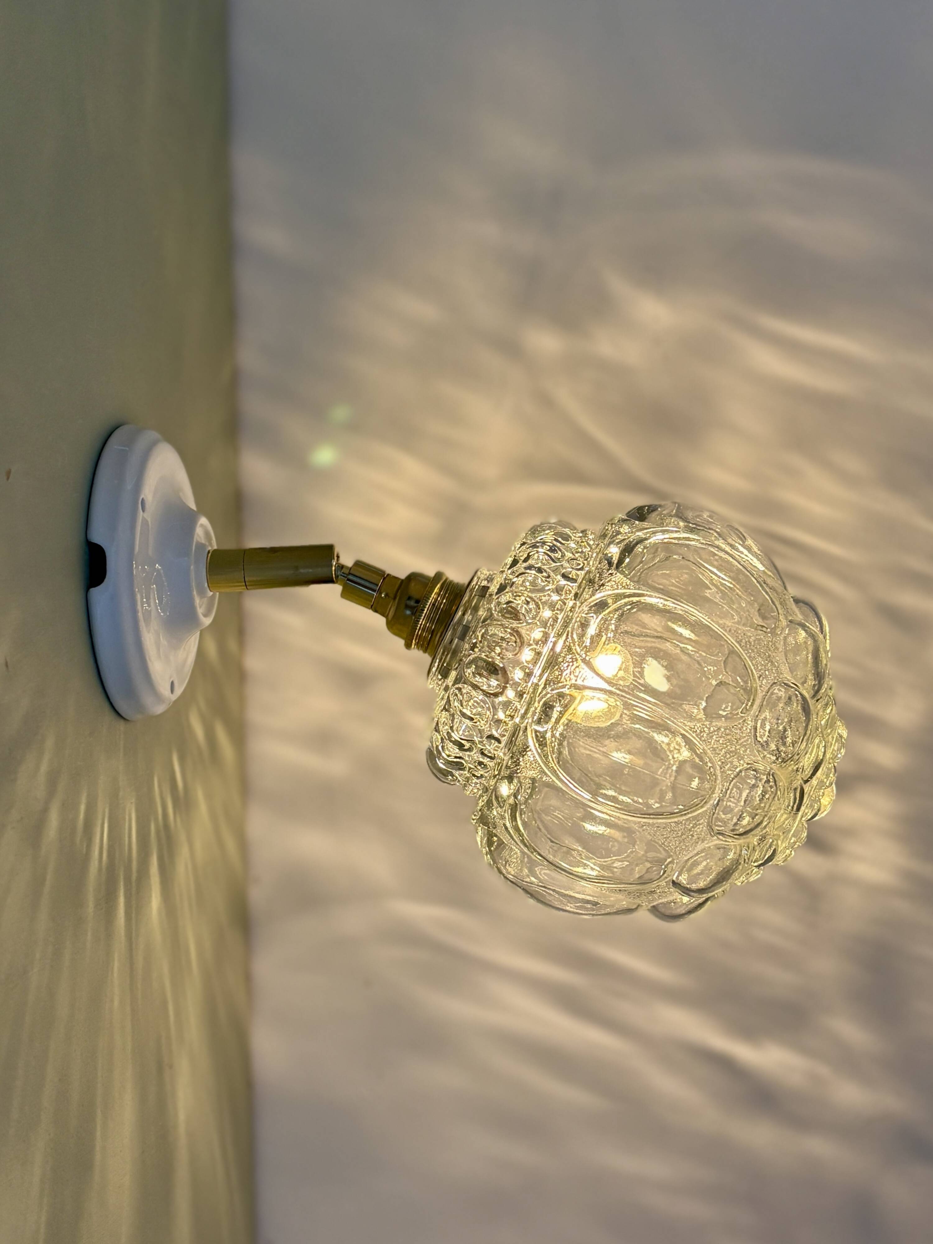 Vintage glass globe wall light