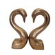 Vintage Italian Brass Swan Neck Bookends, 1970s