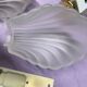4 pressed glass wall lights with shell decor