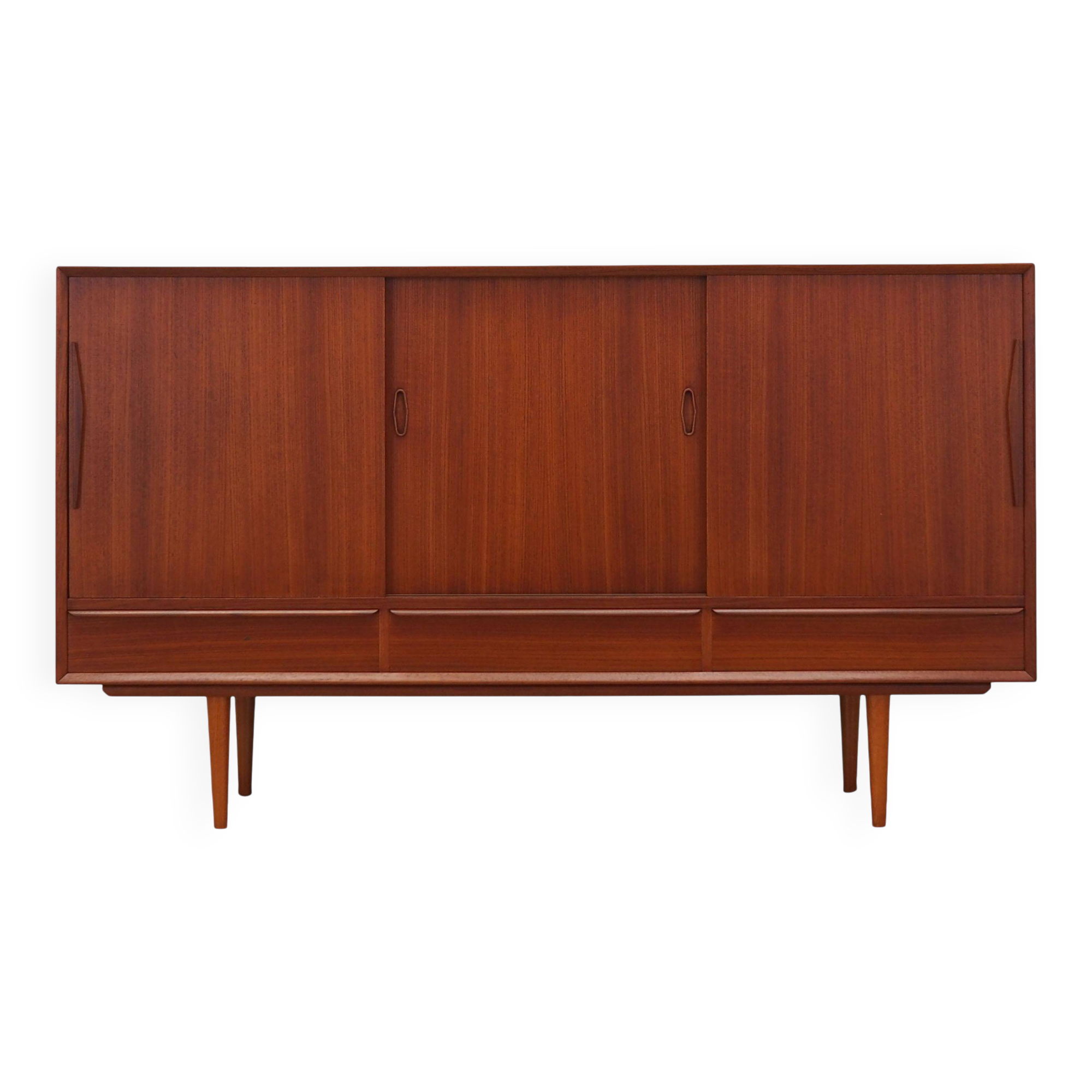 Teak highboard, Danish design, 1960s, production: Denmark