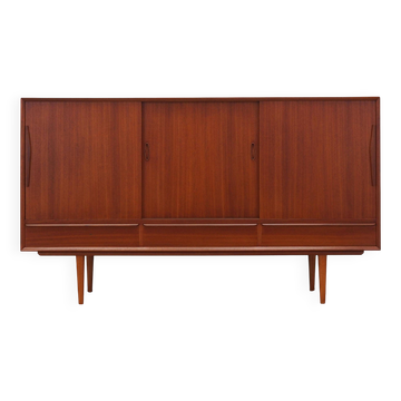Teak highboard, Danish design, 1960s, production: Denmark