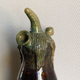 Chevrette en barbotine, forme aubergine