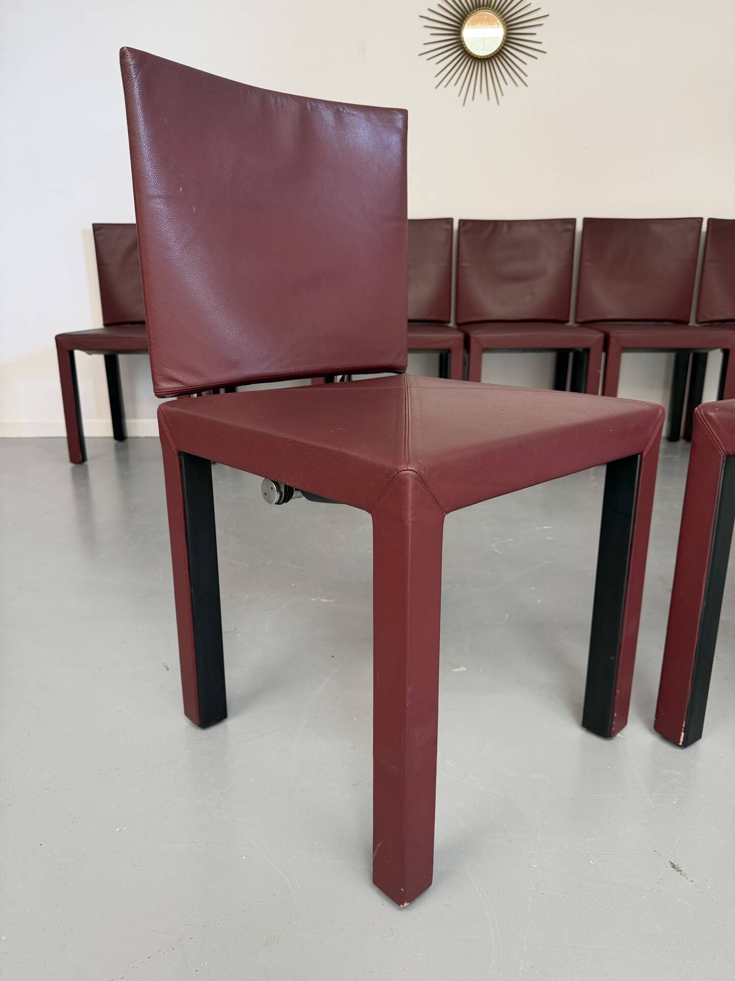 Set of 8 Arcadia chairs designed by Paolo Piva for B&B Italia from the 1980s.