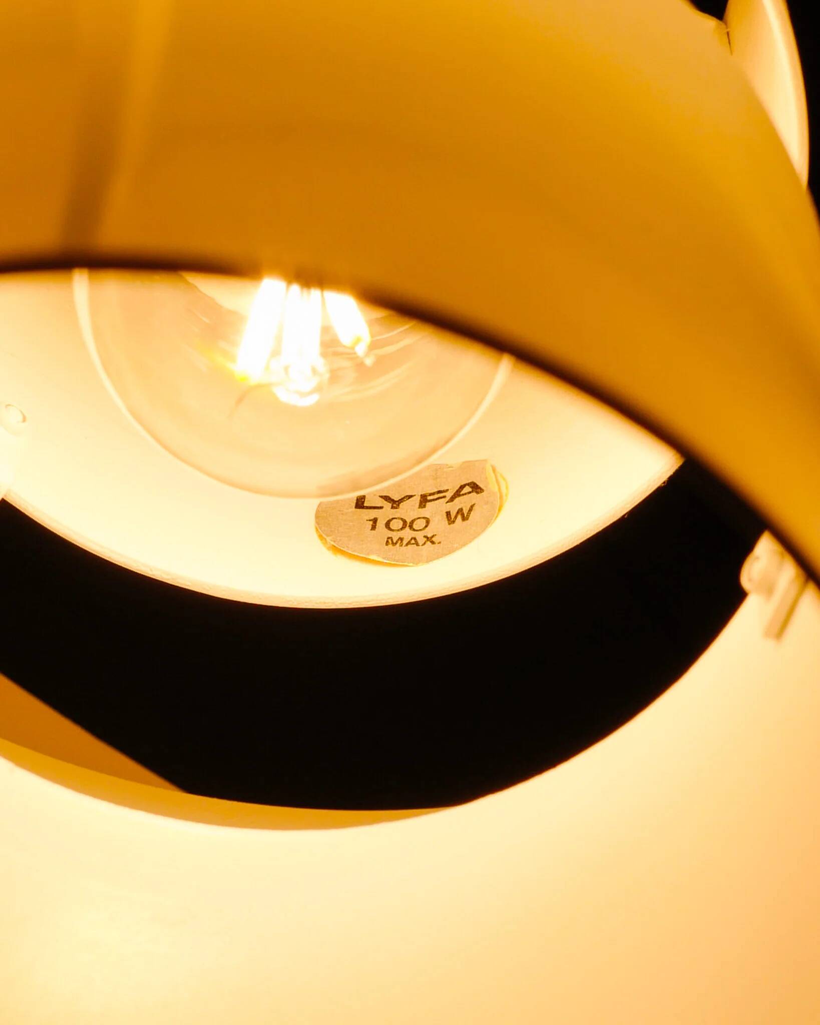 Vintage Danish Mid Century Louis Weisdorf White "Multi Lite" Pendant, 1960s